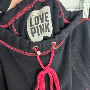 PINK Victoria's Secret Black and Pink Track Pants